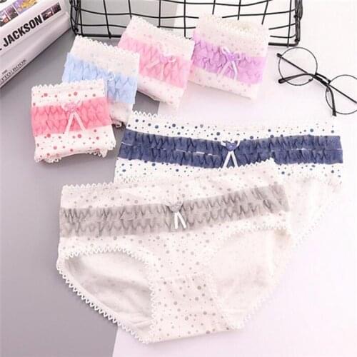 7 Pcs Cotton Underwear for Girls 2019 New Children Soft Panties Teenages Candy Color Briefs TWY-1105-7P