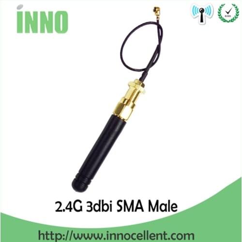 2.4GHz antenna wifi SMA Male connector 2~3dbi wifi antena 2.4G antenne Zigbee antenas + PCI U.FL IPX to RP-SMA Pigtail Cable