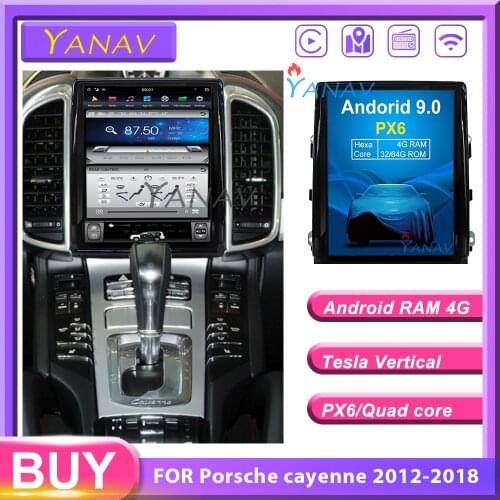Android car GPS navigation For-Porsche cayenne 2012-2018 car stereo Tesla Vertical Screen car radio multimedia system DVD player