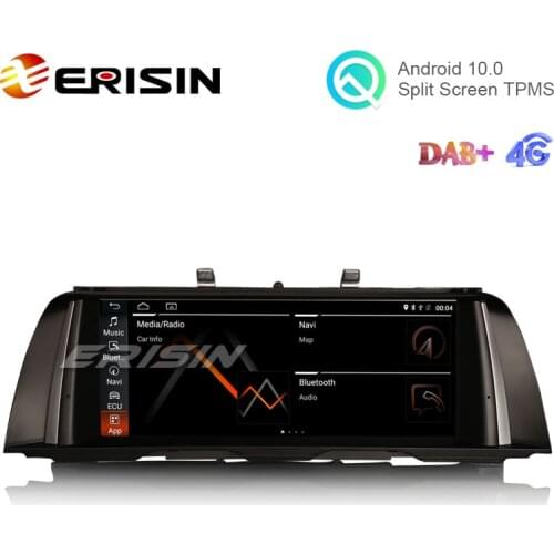 Erisin 2625 10.25" Android 10.0 Car Stereo Radio for BMW F10 F11 with NBT GPS WiFi 4G TPMS Canbus Carplay+ DVR DAB+ IPS Screen
