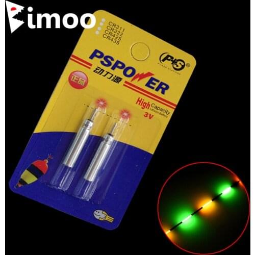 Bimoo 20pcs Electronic Fishing Float Battery CR425 CR322 CR435 CR311 for Glowing Night Fishing Floats