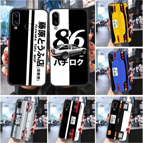 Initial D AE86 Anime Phone case For Huawei P Mate P10 P20 P30 P40 10 20 Smart Z Pro Lite 2019 Frosted black pretty bumper luxury