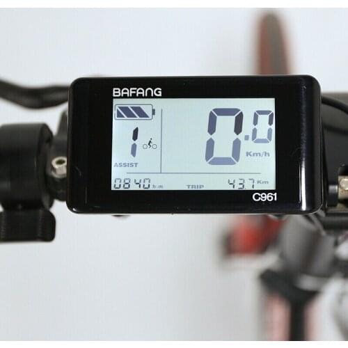 Ebike Display Bafang Horizontal Screen C961 Display for Central Electric bbs01\bbs02 Motor ebike accessories 36/43/48V