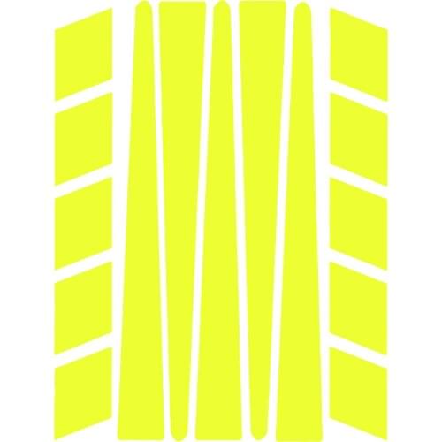 Strip Shape Fluorescent Yellow Sticker Plane Extreme