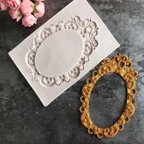 Picture Frame Shape Fondant Cake Silicone Mold Candy Chocolate Molds Soap Candle Pudding Mould DIY Kitchen Baking Tools Aouke