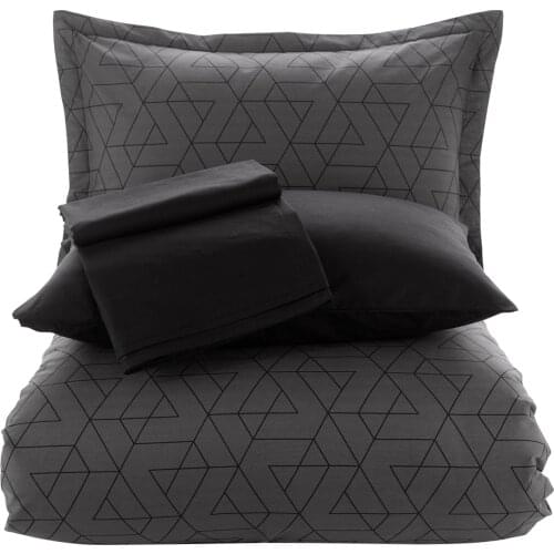 100% Cotton Double Duvet Cover Set Black Duvet Cover Set With Pillowcase Bedding Set Double Full Queen King or Singel Size Bed