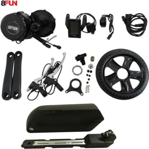 48V 750W BBS02B bafang mid drive electric motor kit + 48V 750W battery 48V 13AH electric bike battery