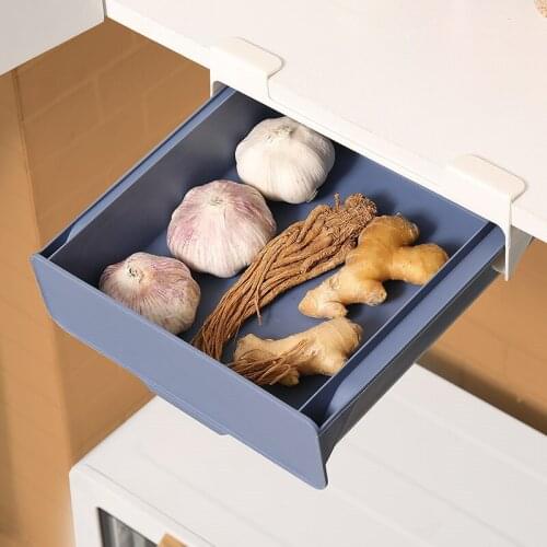 Kitchen Cabinet Hanging Shelf Drawer Food Organizer Under Desk Pen Holder Tableware Remote Control Storage Box Forks Spoons Tray