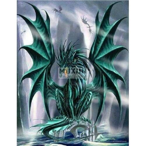5D diy Diamond Painting Cross Stitch sets square Diamond Embroidery Dragon Full Drill resin Paste Pattern Mosaic Home Decor