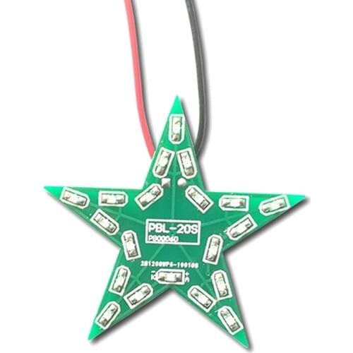 DIY Kit Five-Pointed Star Breathing Light Gradient Red LED Flashing Display Module LED Light for Christmas Soldering Training