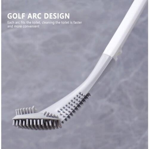 Wall-Mounted Long-Handled Toilet Brush Golf Brush Head Toilet Brush Cleaning Tool Home Bathroom Accessories Sets Corner Clean