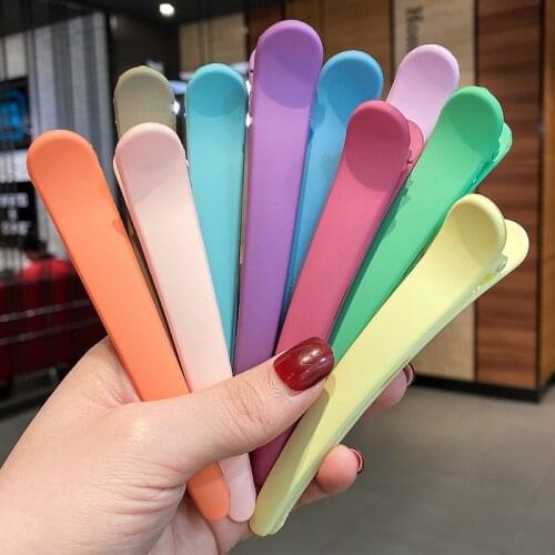 New Simple Resin Hair Clip Large Plastic Duckbill Clip for Women Barrettes DIY Hair Styling Tool Hair Accessories Hairdressing