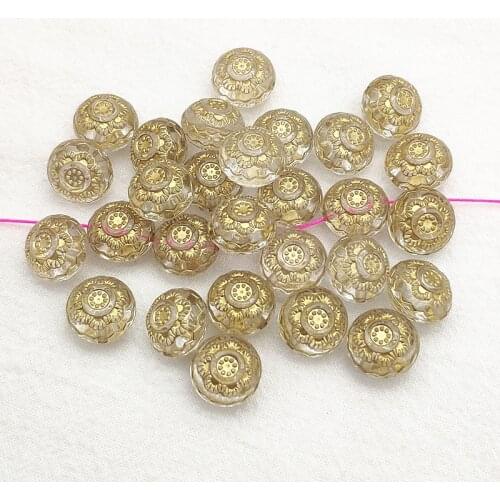 New arrival! 13x10mm 520pcs Clear Bronzing Effect round beads for Necklace Earring DIY Parts,Jewelry Findings & Components