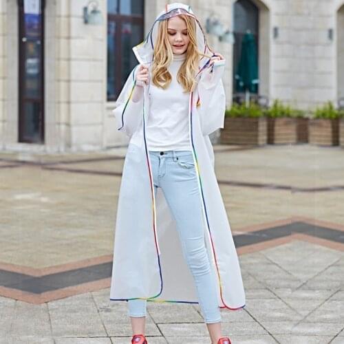 Outdoor Adult Fashion Transparent Zipper Bicycle Raincoat Free Shipping