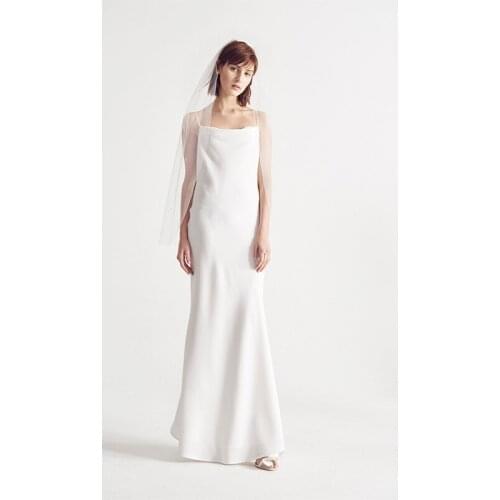 Special Occasion Dresses Vintage Sleeveless Spaghetti Strap Luxury White A-Line Jersey Floor-Length Elegant Women Prom Gown E865