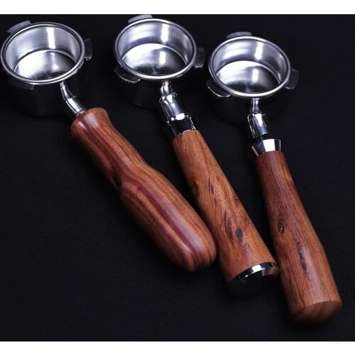 51/54mm Espresso Bottomless Modified Portafilter Coffee Machine Maker Wood Group Handle Coffee Tool Espresso Accessories Barista