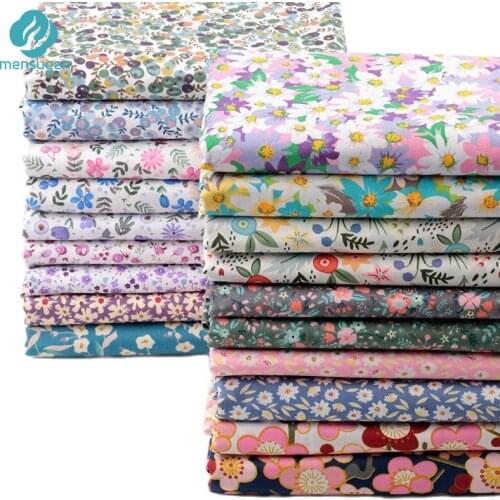 Twill Printed Cotton Fabric for Dresses Baby Bed Sheet Crib Pillow Cover DIY Clothes Sewing Fabrics by Half Meter
