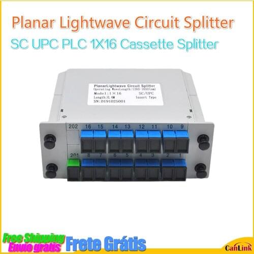 SC-UPC 1*16 Fiber Optical FTTH PLC Splitter Box with 1X16 Planar waveguide type Lightwave Circuit Cassette Splitter