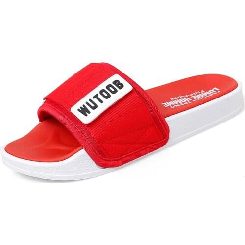 Ifrich New Room Shoes Men Bathroom Slippers Red Men Flip Flops Fashion Pool Mens Slippers Casual Shoes Soft Sole Slippers Men