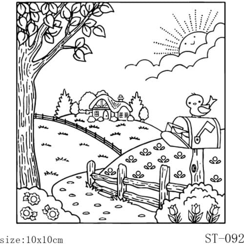 AZSG Fabletown/Field/Mailbox Clear Stamps/Seals For DIY Scrapbooking/Card Making/Album Decorative Silicone Stamp Crafts