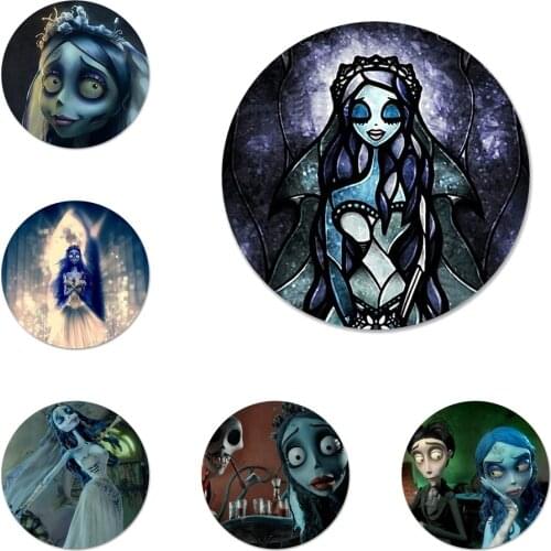 Tim Burtons Corpse Bride Painted Icons Pins Badge Decoration Brooches Metal Badges For Clothes Backpack Decoration