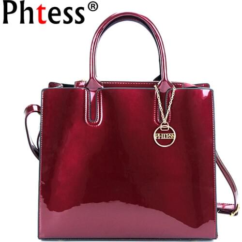 PHTESS Luxury Patent Leather Handbags Women Bags Designer Female Crossbody Shoulder Bags Ladies Hand Bag Sac a Main New Tote Bag