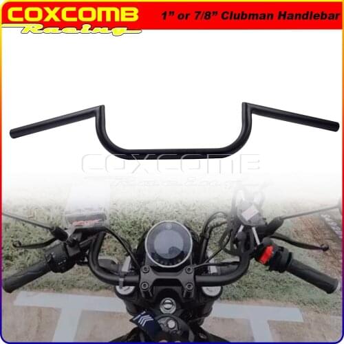 1Inch Retro Classic Clubman 7/8" Handlebar Motorcycle Cafe Racer Hand Bar Control Bar for Triumph Chopper Scrambler Bobber