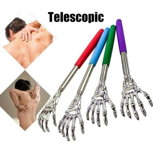 Steel Back Scratcher Telescopic Scratching Back Massager Tool Care Scraper Health Body Itch Extendable Telescoping D5Q3