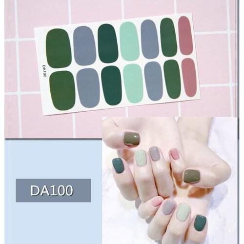 14Pcs Women Smudge Star Dot Print Nail Art Stickers Adhesive Polish Decor Decals