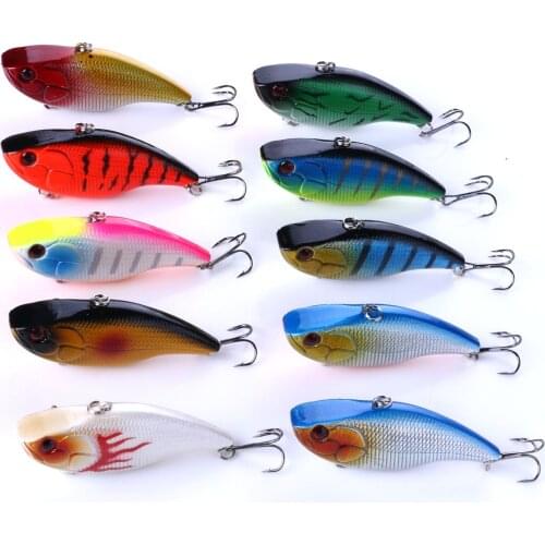 18g 7.5cm Fishing Lure Sinking Vibration Plastic Sea Mini Carp Bass Perch Casting Hard Vib Fishing Bait Diving Fishing Bait