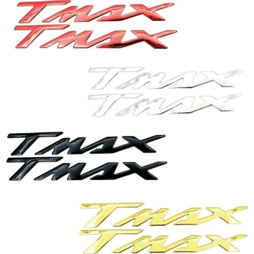 Motorcycle 3D Soft Logo Label Raise Badge Emblem Sticker Fuel Gas Tank Decal Stickers For Yamaha Racing TMAX 500 530 T-MAX 2 Pcs