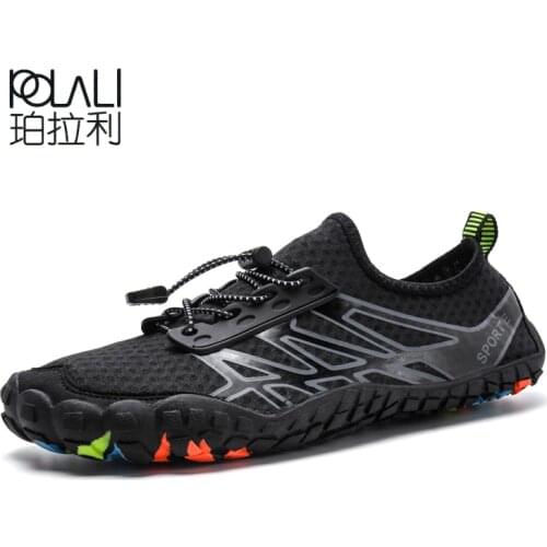 2020 Men Women Aqua Shoes Summer Beach Wading Shoes Swimming Quick-Drying Breath Mesh Rubber Non-slip On surf Unisex Beach Shoes