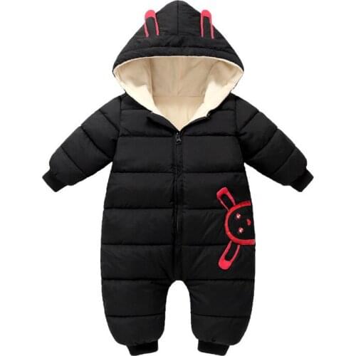 2020 Winter Jumpsuit Baby Overalls Newborn Plus velvet snowsuit Snow Wear Coat Boy Warm Romper down Cotton Girl Bodysuit
