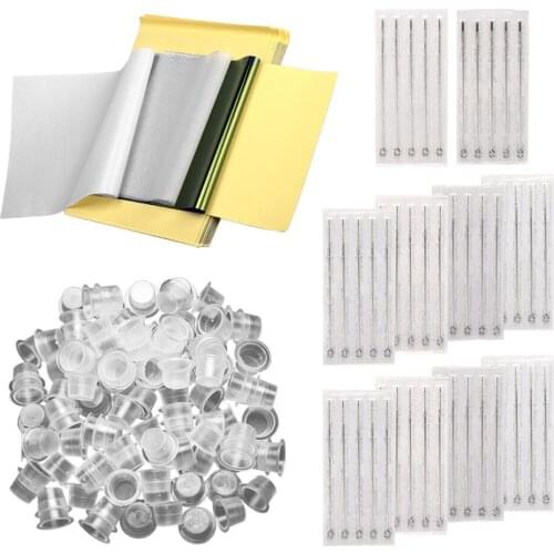 New 50Pcs Transfer Paper Disposable Mixed Needles 7RL 9RL 3RS 7RS 9RS Stainless Steel Round Liner Tattoo Accessories