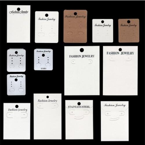 50pcs Fashion Jewelry Display Card for Earrings Ear Studs Card Hang Tags Price Tags Packaging for Component Making Handmade DIY