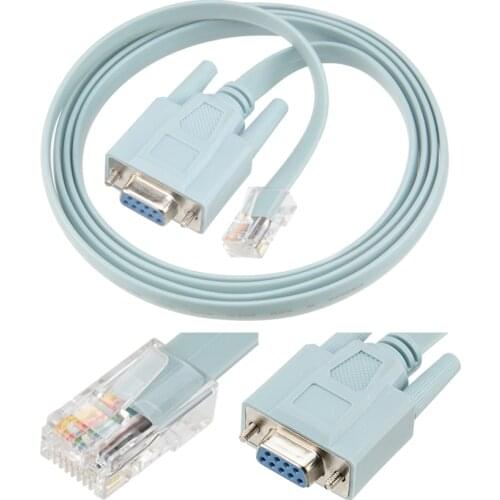 9 Pin DB9 RJ45 COM Serial RS232 to RJ45 Cat5 Ethernet LAN Console Cable Switch Line For Routers Cable 300pcs/lot