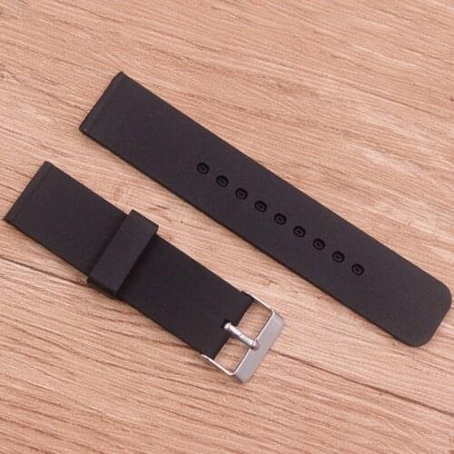 Watch Accessories Soft Silicone Strap Men Waterproof Breathable Strap For all brands of watches Womens Strap 22mm Pin Buckle