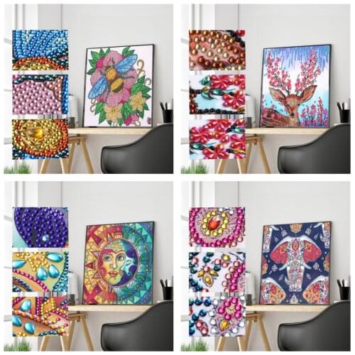 5D DIY Diamond Painting Special Shape Drill Animal Flowers Diamond Mosaic Cross Stitch Home Wall Decoration Craft Gift