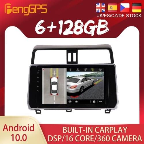 Android 10 PX6 DSP For Toyota Prado 2017 2018 2019 Car DVD GPS Navigation Auto Radio Stereo Video Multifunction CarPlay HeadUnit