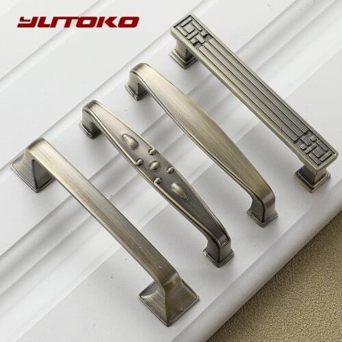 YUTOKO Antique Cabinet Handles Aluminium Alloy Kitchen Closet Door Knobs and Cupboard Handles Drawer Furniture Handle Hardware