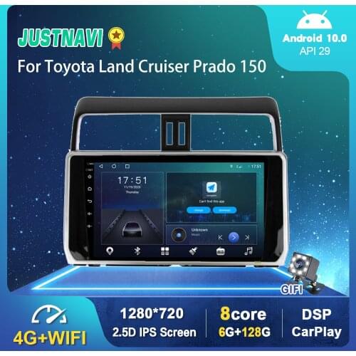 6G 128G WIFI Car Radio For Toyota Land Cruiser Prado 150 2017 2018 Multimedia Video Player Android 10.0 DSP Auto Carplay IPS GPS