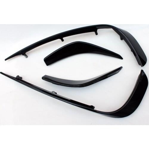 Car-styling ABS Front Bumper Canard 4pcs Black Plastic Racing Auto Body Kit Accessories For Mercedes Benz GLA-Class X156 14-17