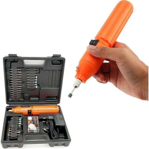 12V Wireless Cordless Engraving Pen Mini Drill Fix Speed Rotary Tool Built-in Battery With Grinding Accessories Set