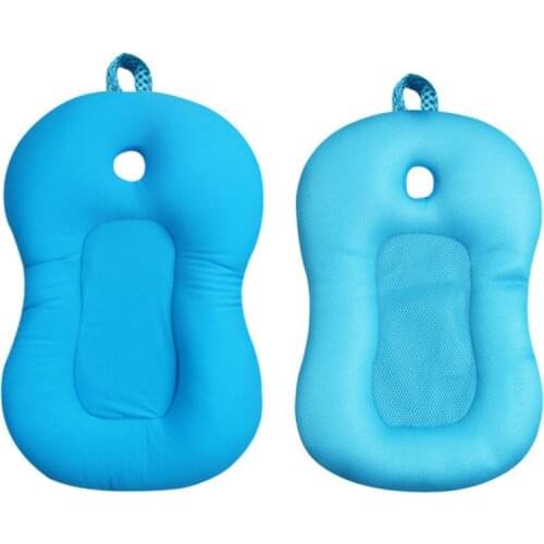 Baby Bath Tub Pillow Pad Shower Bath Tub Pad Non-Slip Portable Lounger Air Cushion Bed Newborn Safety Security Bath Seat Support