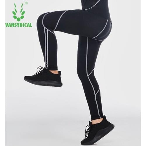 VANSYDICAL Childrens Sports Basketball Leggings Running Training Pants Sweat-Drying Compression Fitness Trousers For Kids