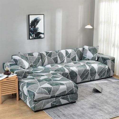 Stretch geometric corner sofa cover for pets couch cover section sofa slipcover stretch L shape sofa armchair sofa