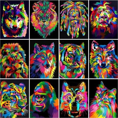 Evershine Full Square Diamond Painting Cat Cross Stitch Animal Tiger Diamond Embroidery Sale Rhinestone Picture Home Decoration