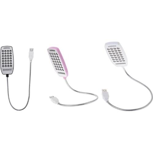 28 LED LED USB Mini Flexible Light Laptop Desktop PC Desk Reading with Button L4MB