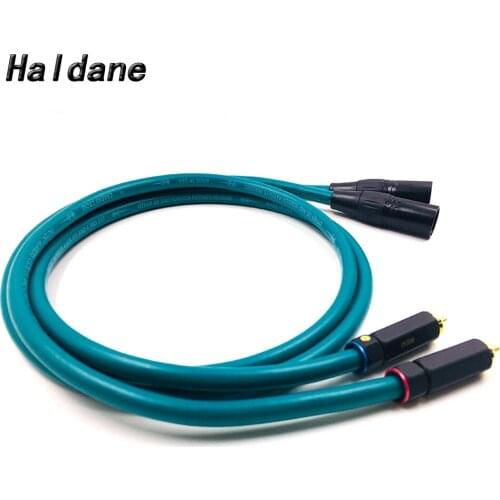 Haldane Pair HIFI BR-109 RCA to XLR Balacned Audio Cable 3pin XLR Male to RCA Interconnect Cable with CARDAS CROSS USA-Cable