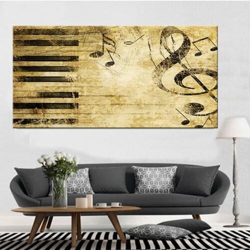 Classical Piano Music Notes Canvas Paintings Wall Art Prints Poster Living Room Decor Decorative Paintings Wall Home Decor